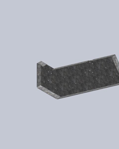 Middle side rail right f/ catwalk ladder - Prod Int